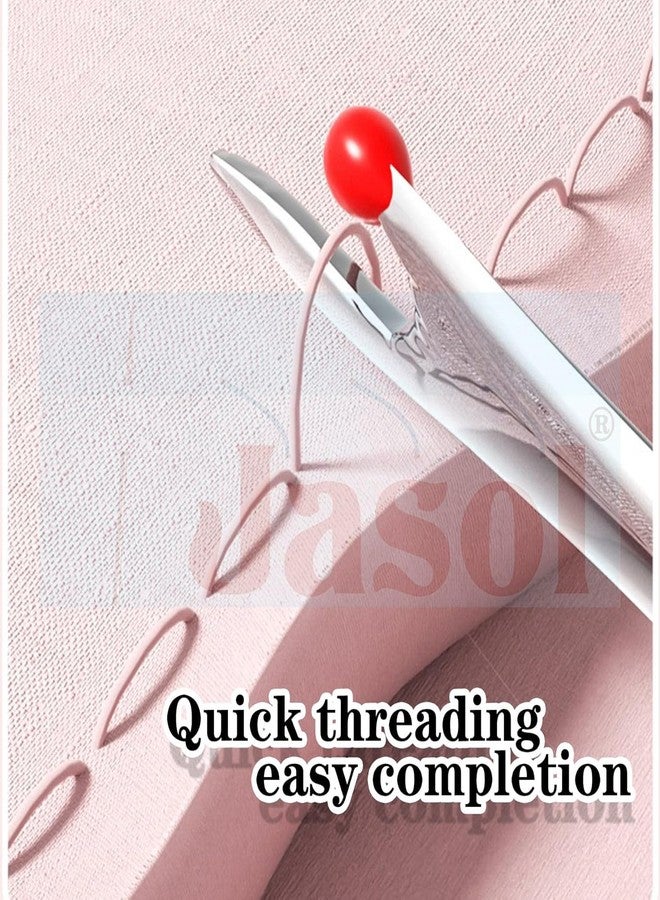 Jasol 2 in 1 Automatic Threader & Seam Ripper Dual Head Retractable Needle Threader Stainless Steel Stitch Remover Sewing Needle for Hand Sewing,Embroidery,and Crafts - Image 3